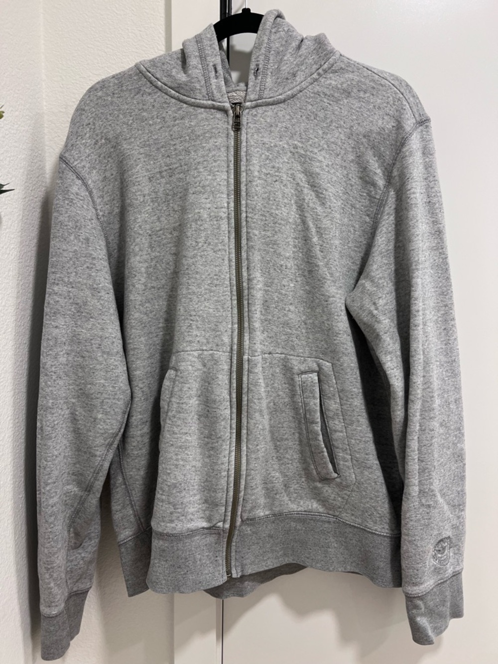 Dockers grey long sleeve full zip up sweater